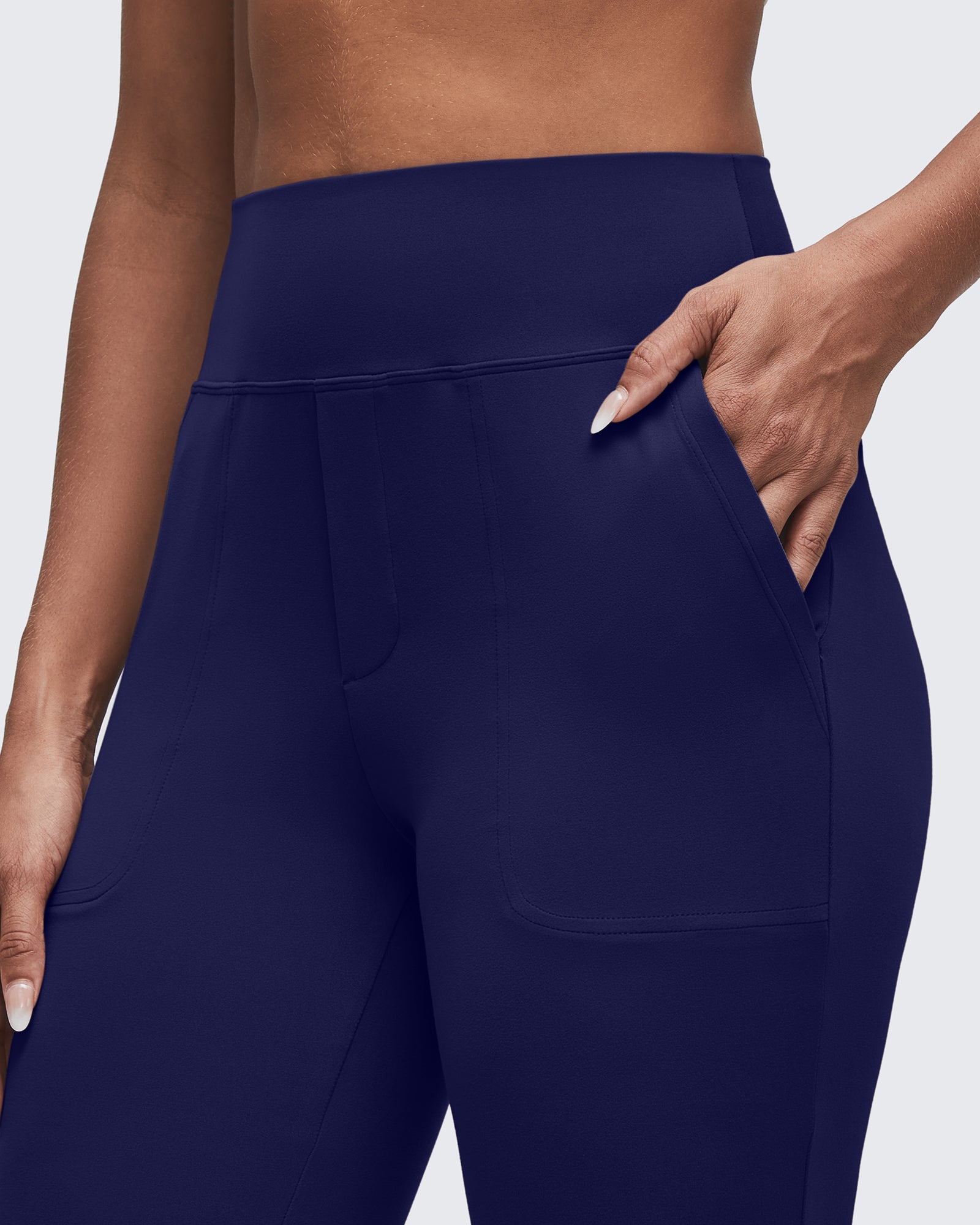 G4Free - BareFeel High Waisted Pockets Flare Dress Pants -GF25A548DF-XS-GF25A549DF-XS-GF25A550DF-XS-GF25A548DA-S-GF25A549DA-S