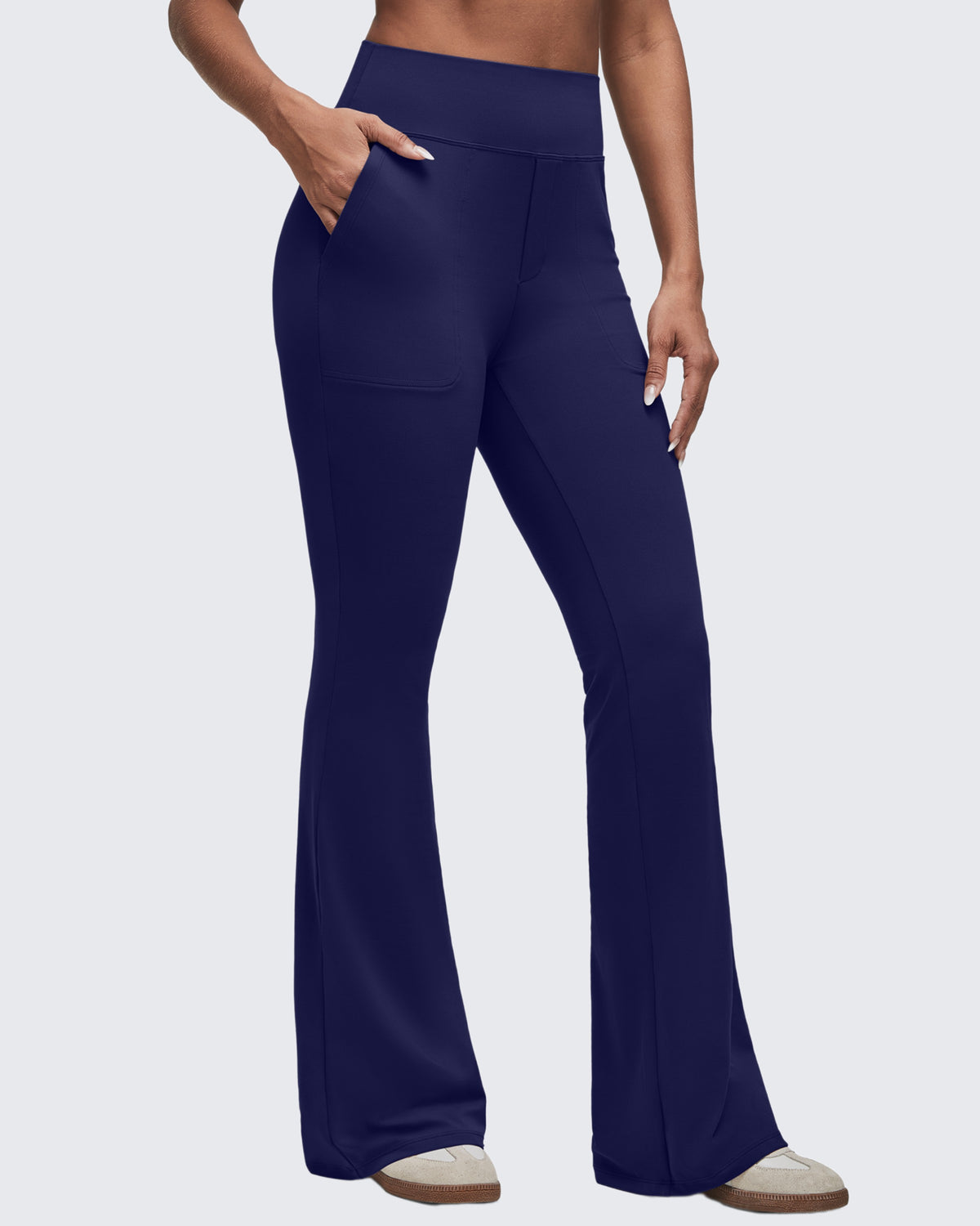 G4Free - BareFeel High Waisted Pockets Flare Dress Pants -GF25A548DF-XS-GF25A549DF-XS-GF25A550DF-XS-GF25A548DA-S-GF25A549DA-S