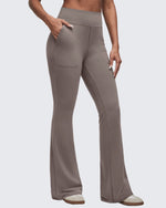 G4Free - BareFeel High Waisted Pockets Flare Dress Pants -GF25A548DF-XS-GF25A549DF-XS-GF25A550DF-XS-GF25A548DA-S-GF25A549DA-S