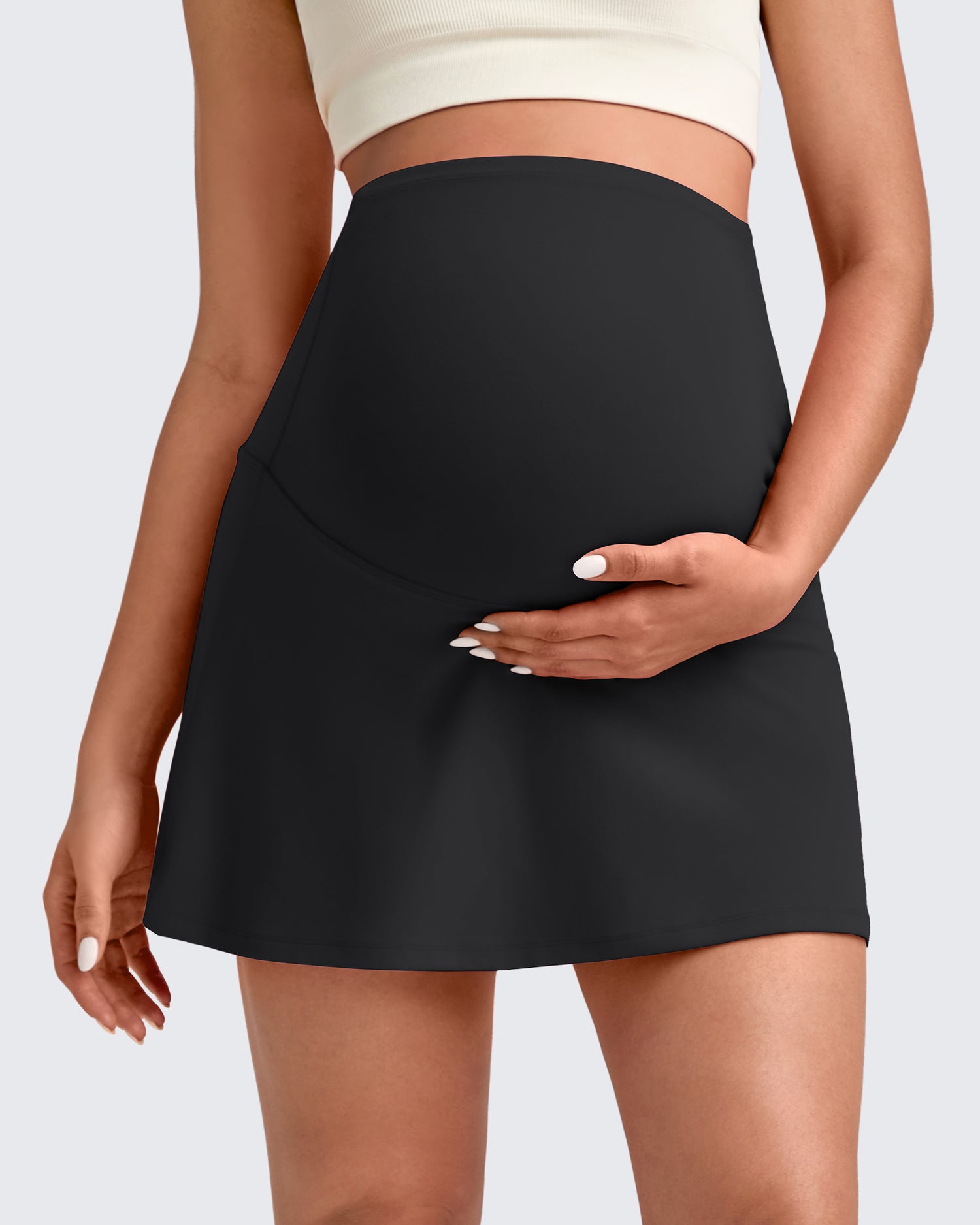 G4Free - BareFeel Inner Shorts Maternity Workout Skirt -GF25HY520AA-S-GF25HY520AB-M-GF25HY520AC-L-GF25HY520AD-XL-GF25HY520AF-XS