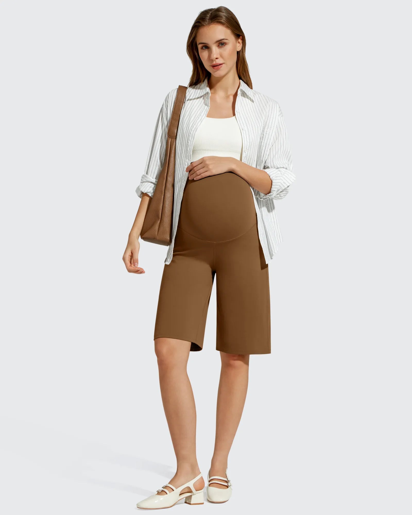 G4Free - BareFeel Maternity Bermuda Wide Leg Shorts -GF26EY793A001A-S-GF26EY793A001B-M-GF26EY793A001D-XL-GF26EY793A001C-L-GF26EY793A001E-XXL