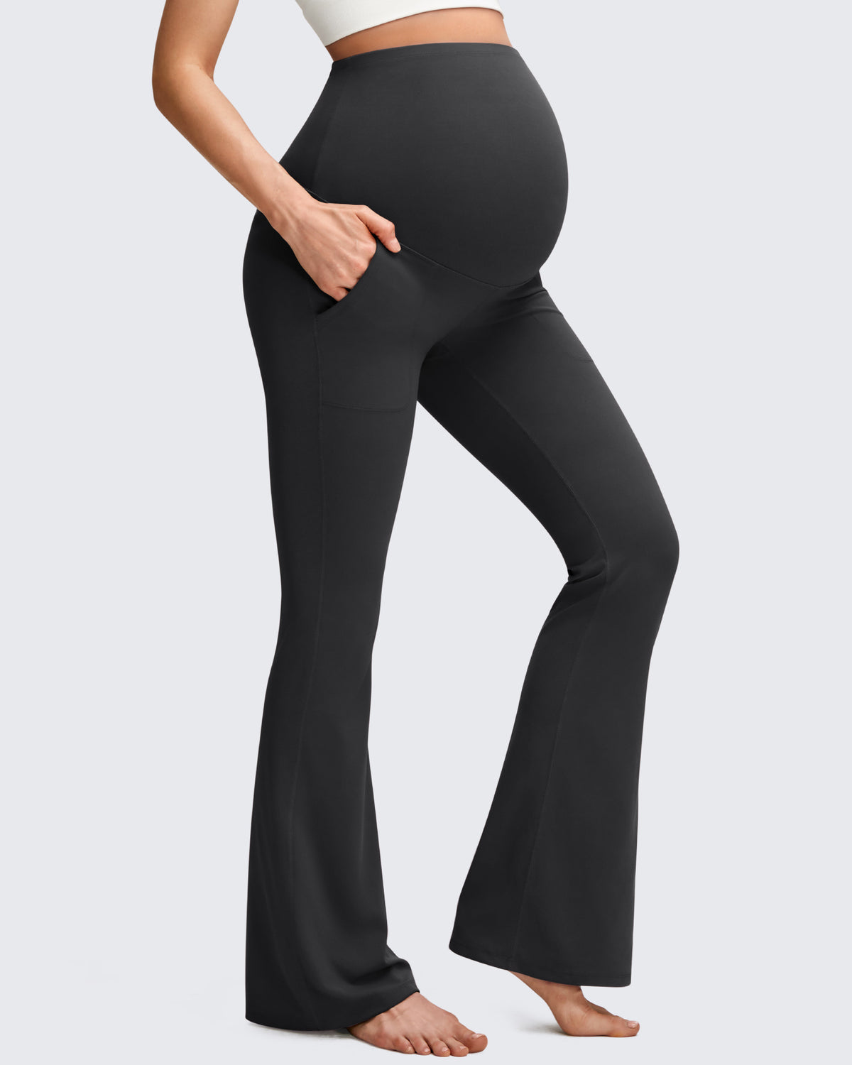 G4Free - BareFeel Maternity Pockets Dress Flare Leggings -GF25AY605AF-XS-GF25AY606AF-XS-GF25AY607AF-XS-GF25AY605AA-S-GF25AY606AA-S