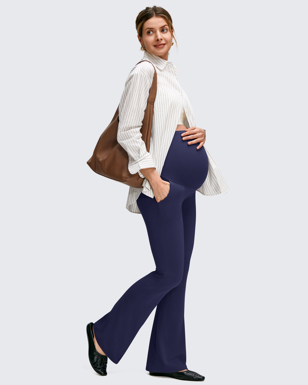 G4Free - BareFeel Maternity Pockets Dress Flare Leggings -GF25AY605AF-XS-GF25AY606AF-XS-GF25AY607AF-XS-GF25AY605AA-S-GF25AY606AA-S