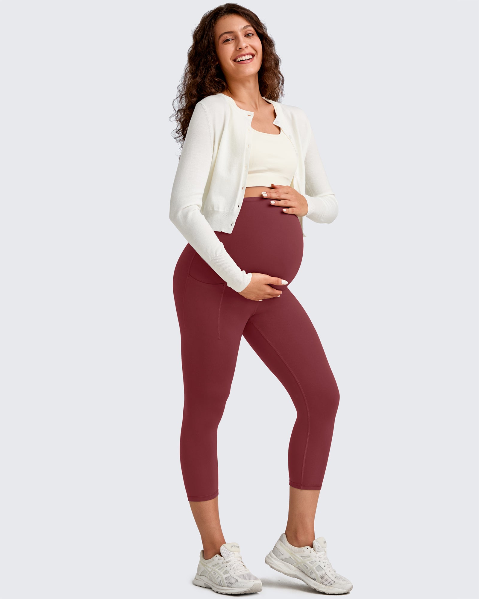 G4Free - BareFeel Pregnancy Capri Leggings 21'' -GF25AY500AA-S-GF25AY500AB-M-GF25AY500AC-L-GF25AY500AD-XL-GF25AY500AE-XXL