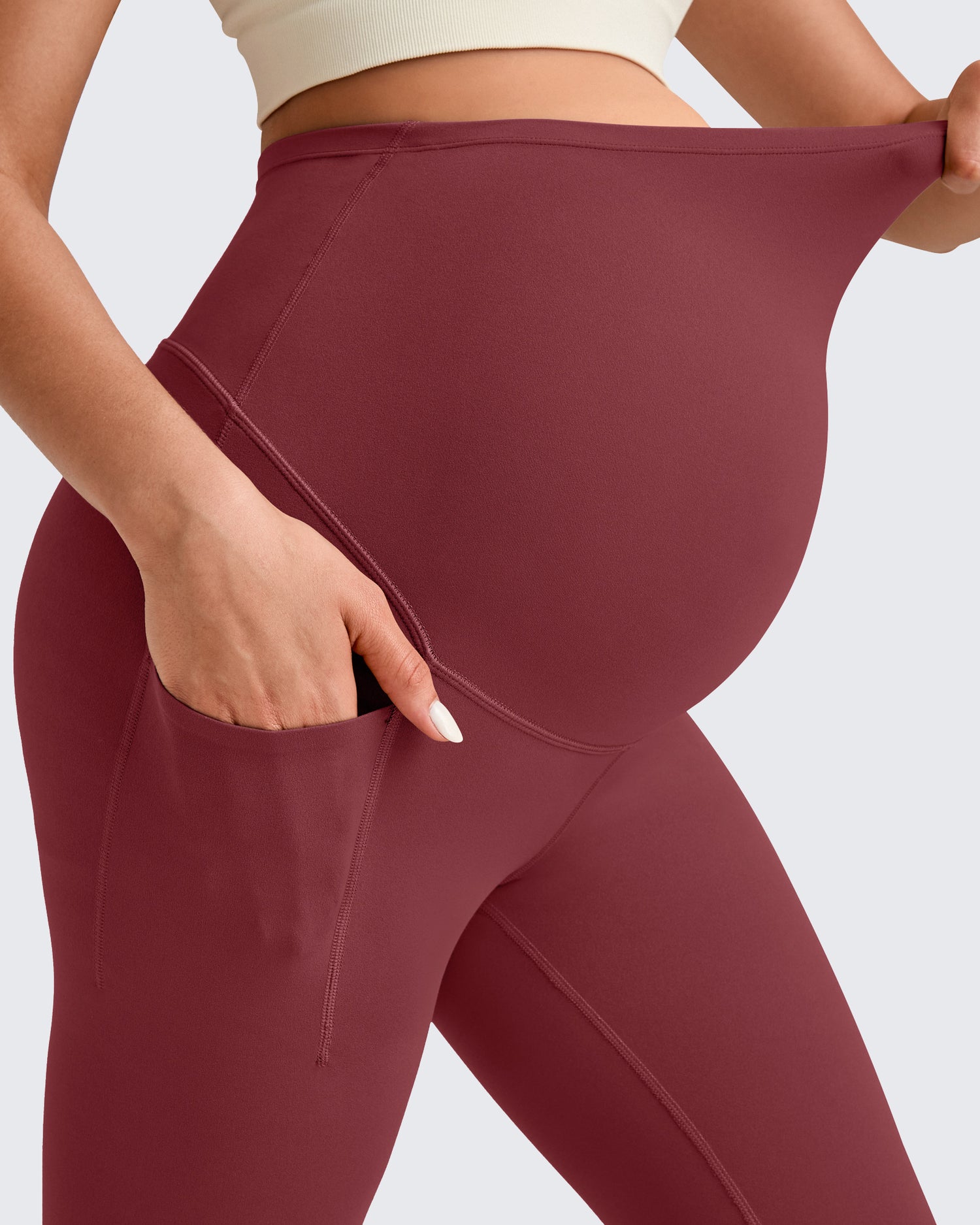 G4Free - BareFeel Pregnancy Capri Leggings 21'' -GF25AY500AA-S-GF25AY500AB-M-GF25AY500AC-L-GF25AY500AD-XL-GF25AY500AE-XXL