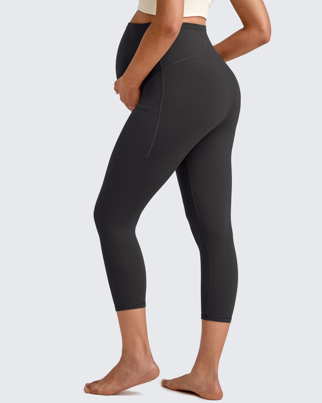 G4Free - BareFeel Pregnancy Capri Leggings 21'' -GF25AY500AA-S-GF25AY500AB-M-GF25AY500AC-L-GF25AY500AD-XL-GF25AY500AE-XXL