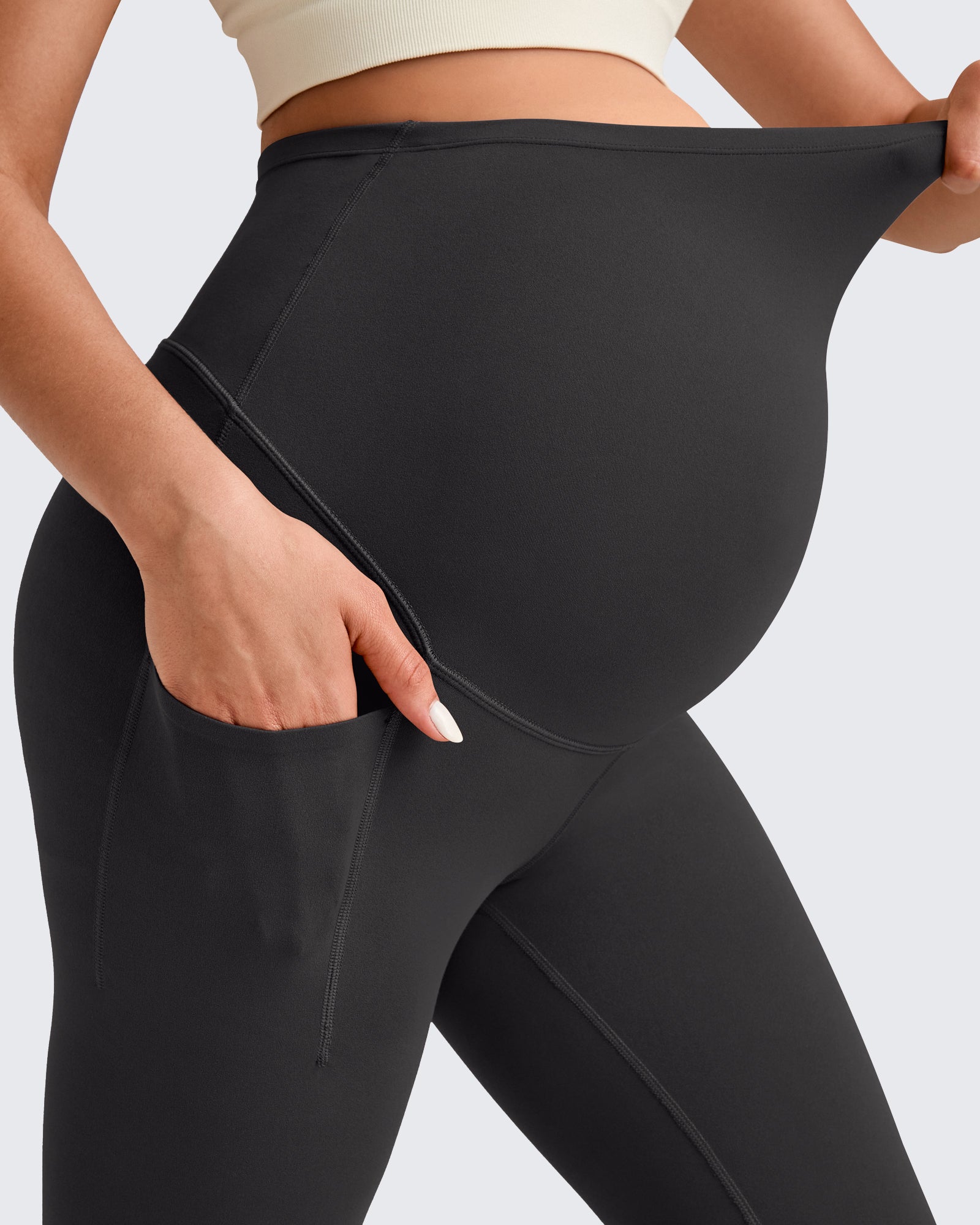 G4Free - BareFeel Pregnancy Capri Leggings 21'' -GF25AY500AA-S-GF25AY500AB-M-GF25AY500AC-L-GF25AY500AD-XL-GF25AY500AE-XXL