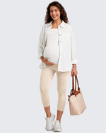 G4Free - BareFeel Pregnancy Capri Leggings 21'' -GF25AY500AA-S-GF25AY500AB-M-GF25AY500AC-L-GF25AY500AD-XL-GF25AY500AE-XXL