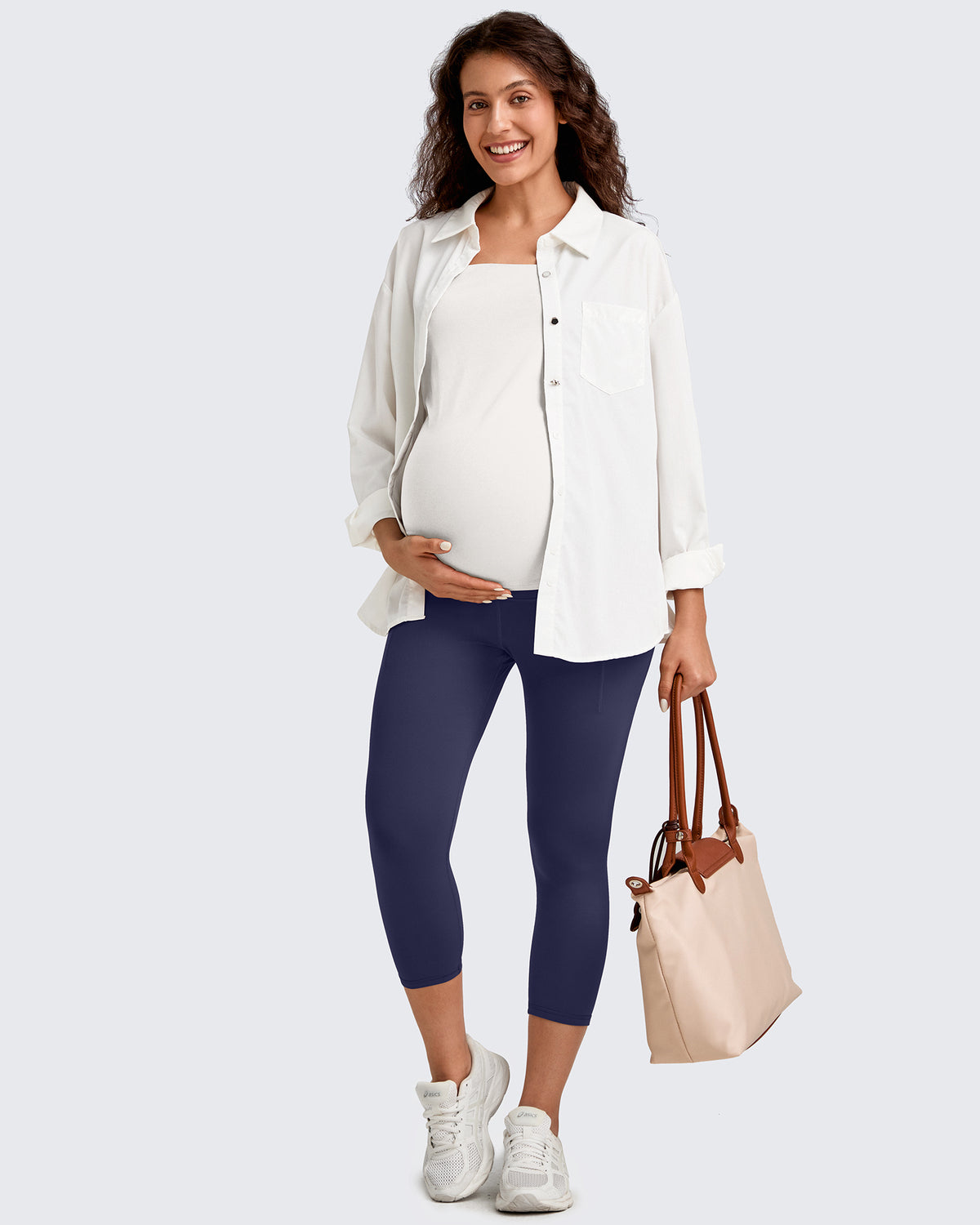 G4Free - BareFeel Pregnancy Capri Leggings 21'' -GF25AY500AA-S-GF25AY500AB-M-GF25AY500AC-L-GF25AY500AD-XL-GF25AY500AE-XXL