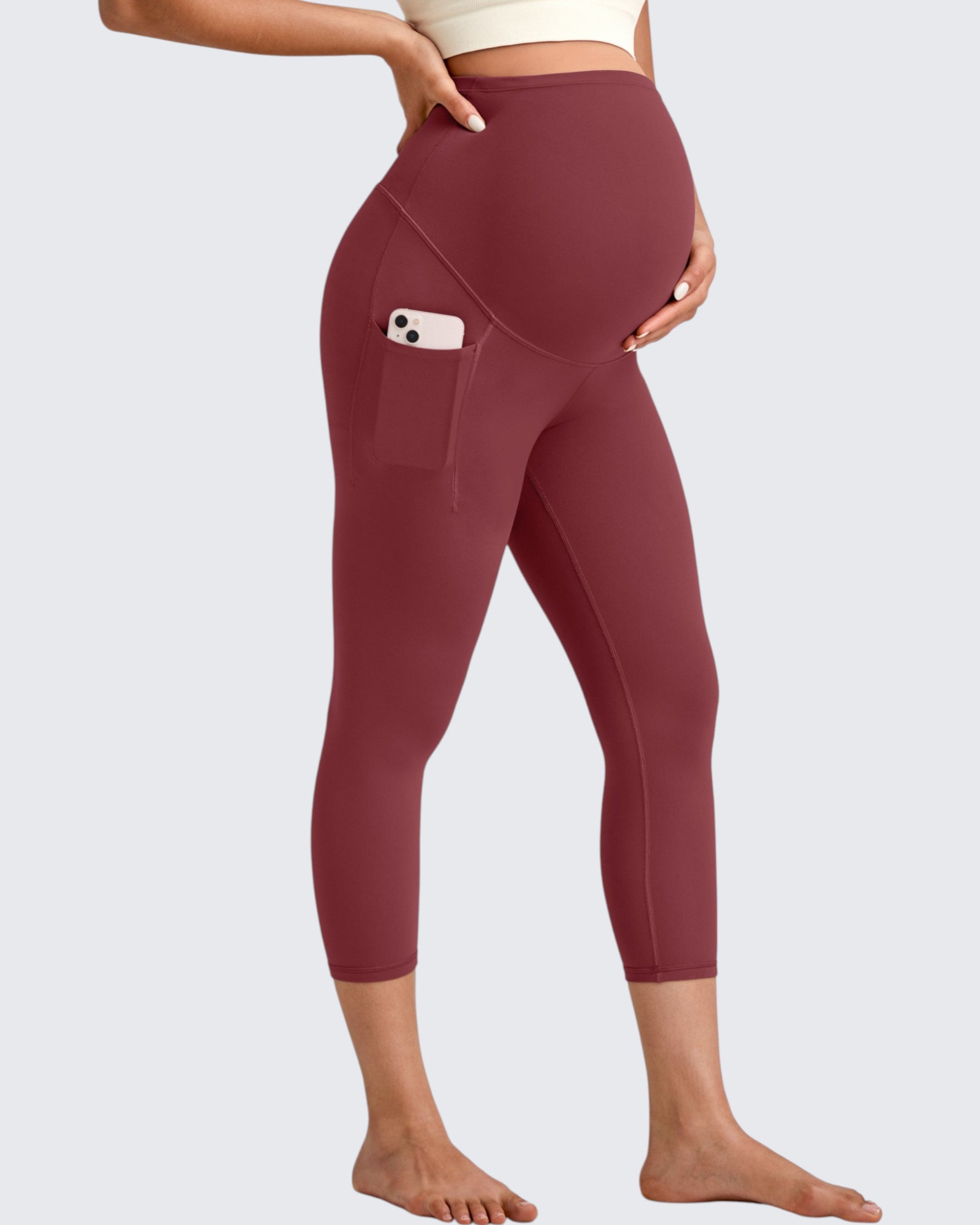 G4Free - BareFeel Pregnancy Capri Leggings 21'' -GF25AY500AA-S-GF25AY500AB-M-GF25AY500AC-L-GF25AY500AD-XL-GF25AY500AE-XXL