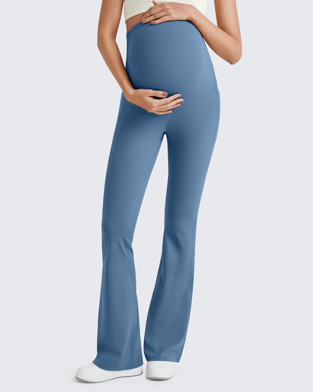 Pregnancy Dress Flare Leggings Blue grey / XXL / Regular (31)