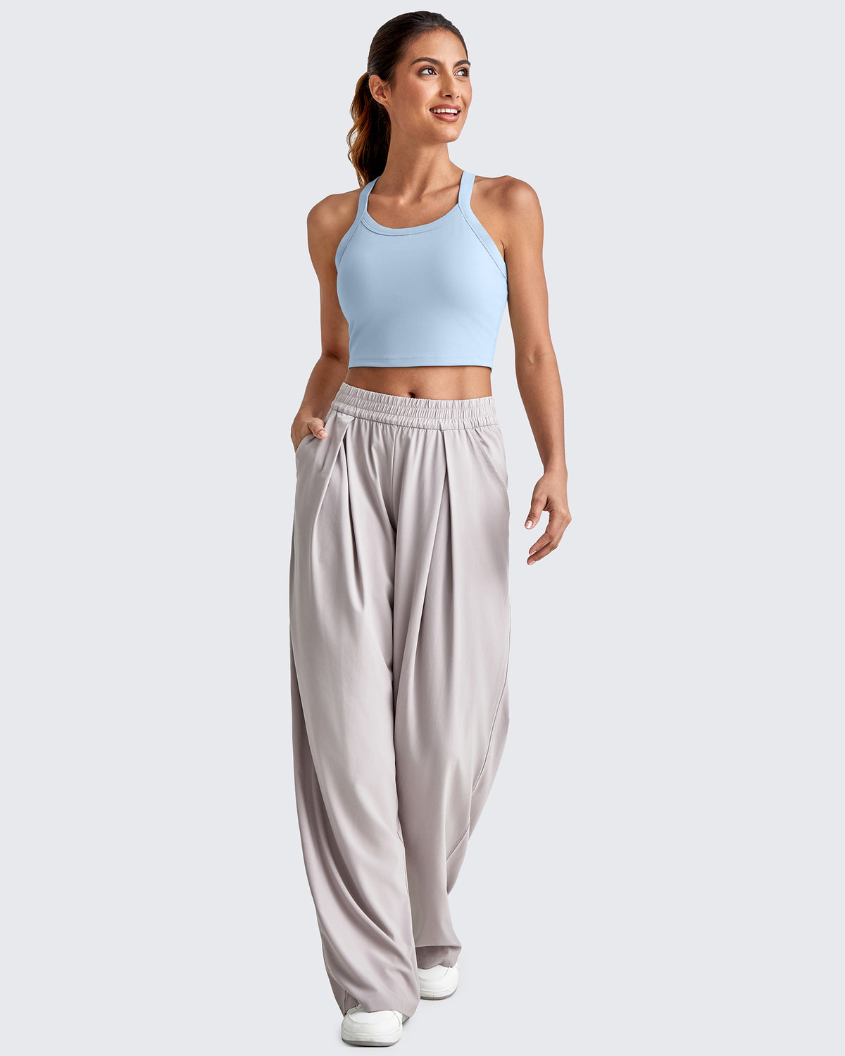 G4Free - BareFeel Racerback Cropped Sports Bra -GF25L448CA-S-GF25L448CB-M-GF25L448CC-L-GF25L448CD-XL-GF25L448CF-XS