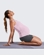 G4Free - BareFeel Ruched Workout Pregnancy Tank -GF25LY405FA-S-GF25LY405FB-M-GF25LY405FC-L-GF25LY405FD-XL-GF25LY405FF-XS