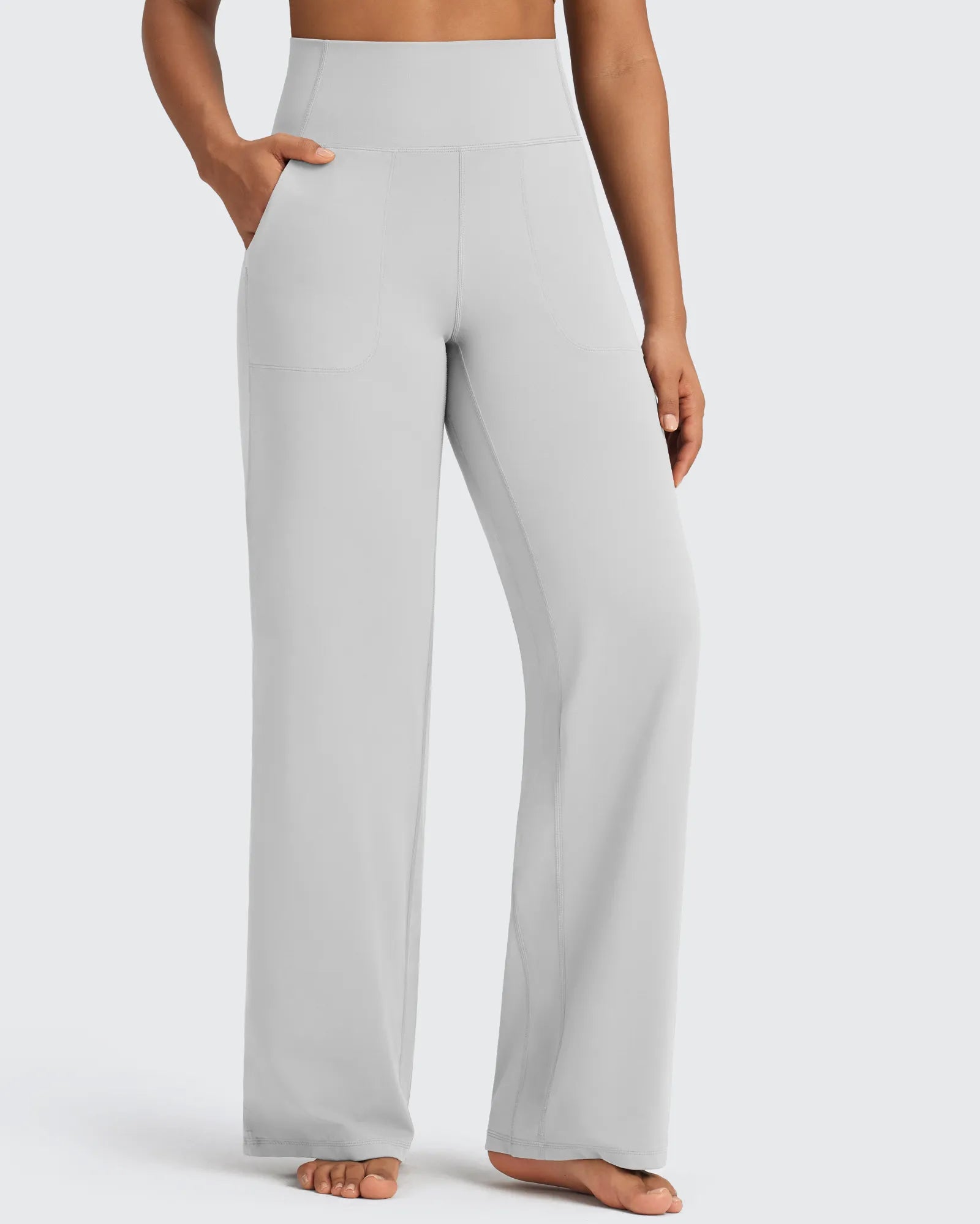 G4Free - BareFeel Seamless High-Waist Dressy Wide Leg Pants -GF24J241IA-S