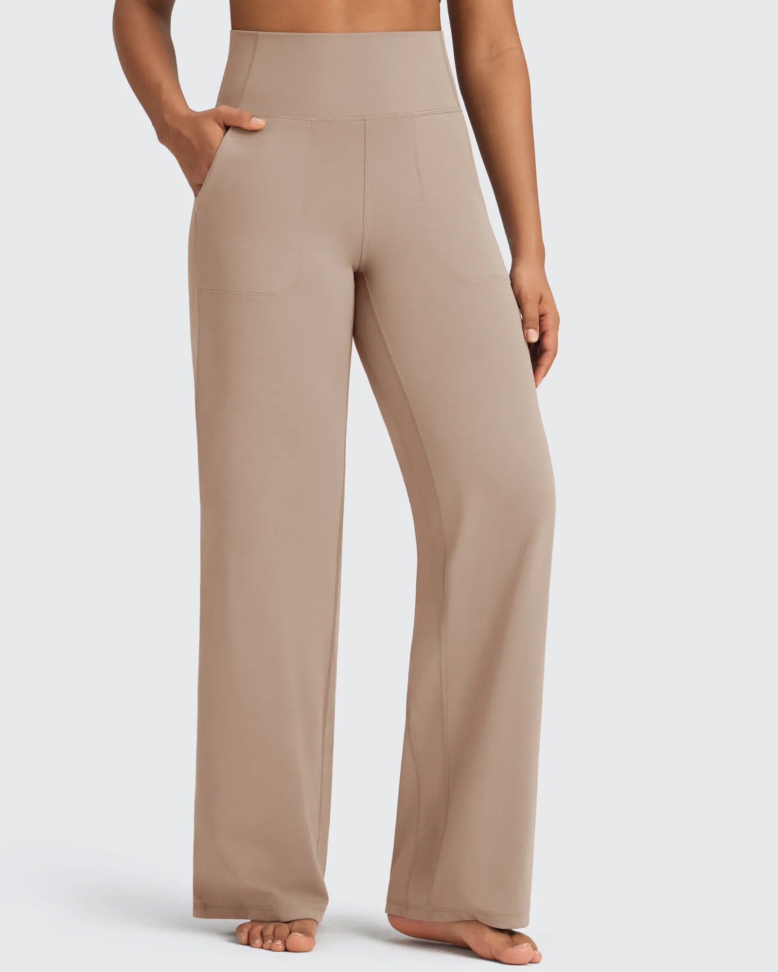 G4Free - BareFeel Seamless High-Waist Dressy Wide Leg Pants -GF24J241IA-S