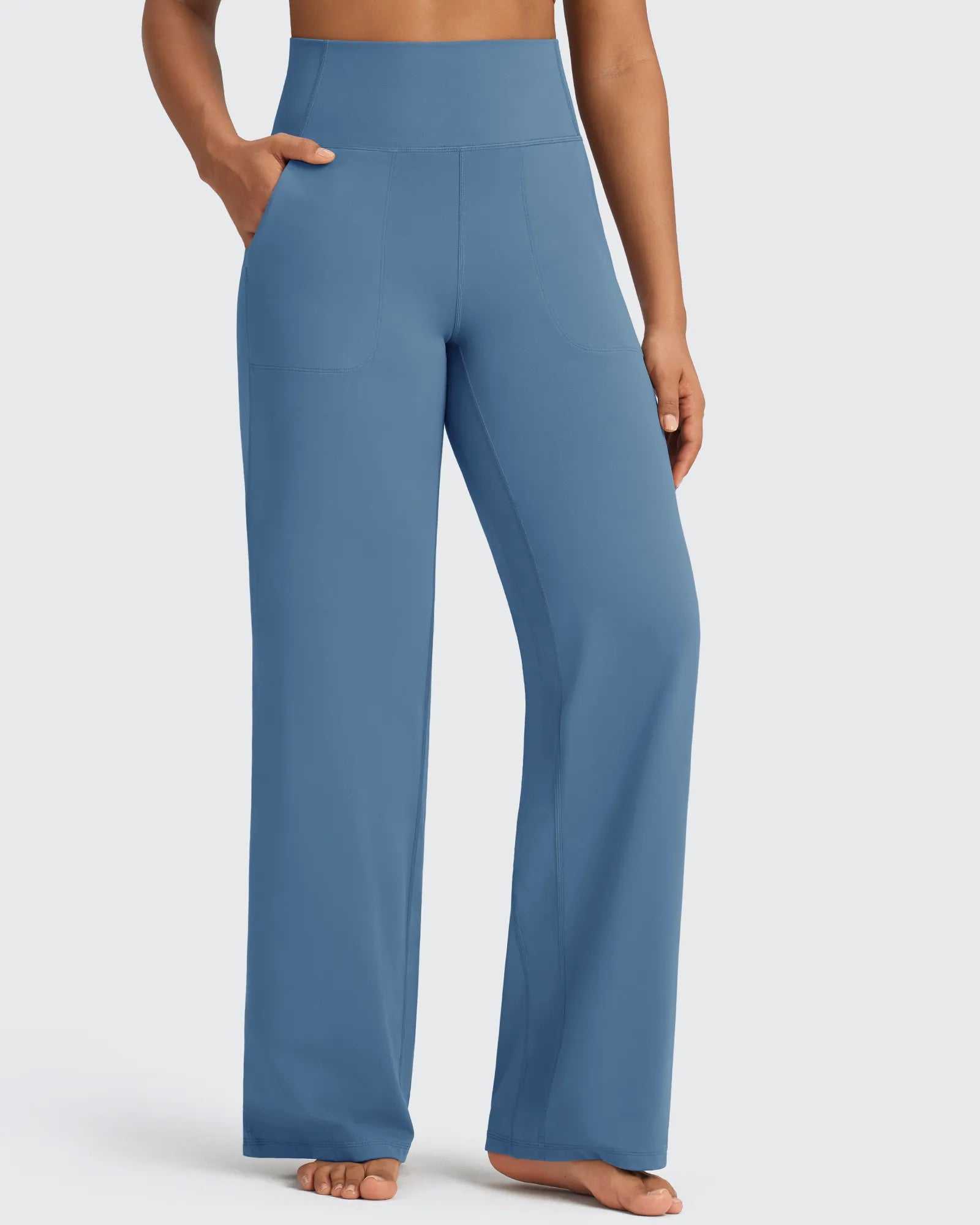 G4Free - BareFeel Seamless High-Waist Dressy Wide Leg Pants -GF24J241IA-S