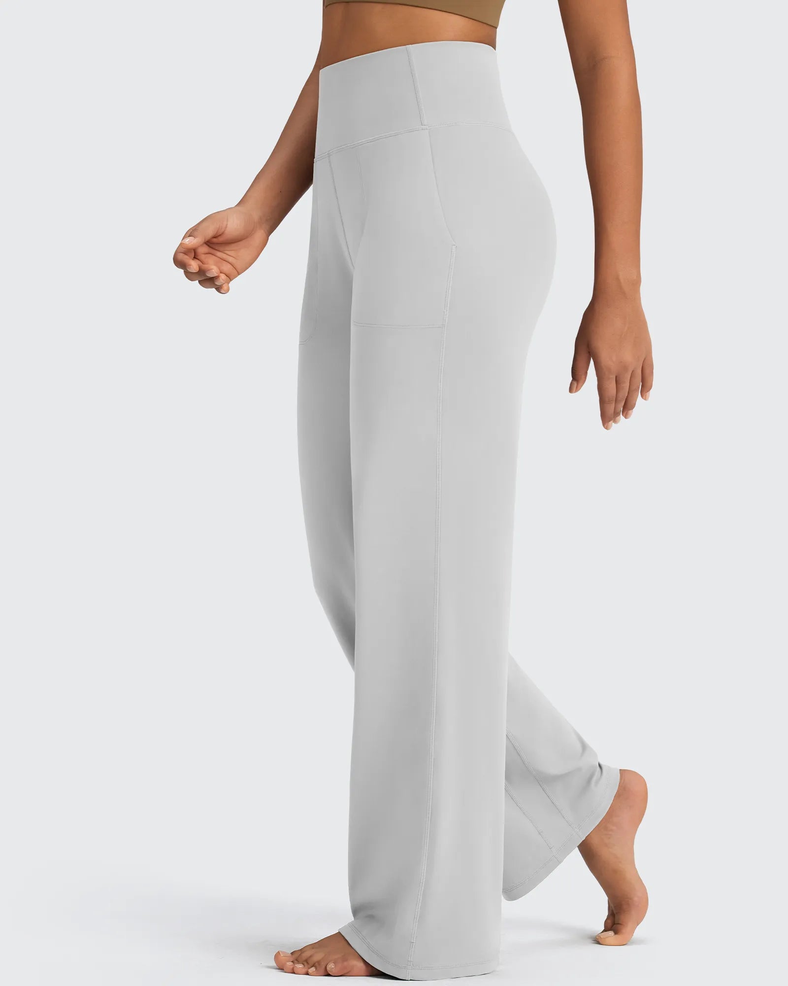 G4Free - BareFeel Seamless High-Waist Dressy Wide Leg Pants -GF24J241IA-S