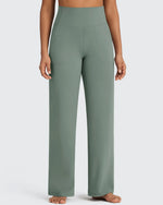 G4Free - BareFeel Seamless High-Waist Dressy Wide Leg Pants -GF24J241IA-S