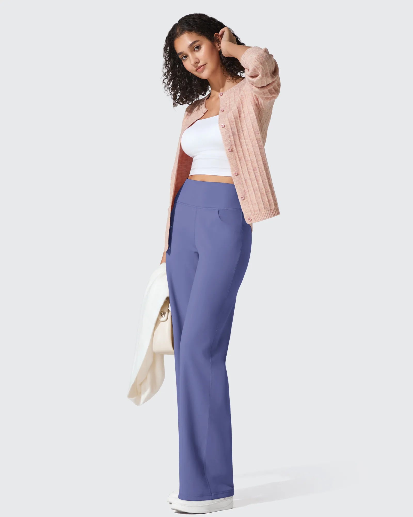 G4Free - BareFeel Seamless High-Waist Dressy Wide Leg Pants -GF24J241IA-S