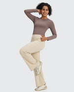 G4Free - BareFeel Seamless High-Waist Dressy Wide Leg Pants -GF24J241IA-S