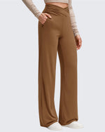 G4Free - BareFeel Side Pleated V Waist Wide Leg Yoga Pants -GF25J596AA-S-GF25J597AA-S-GF25J598AA-S-GF25J596AB-M-GF25J597AB-M