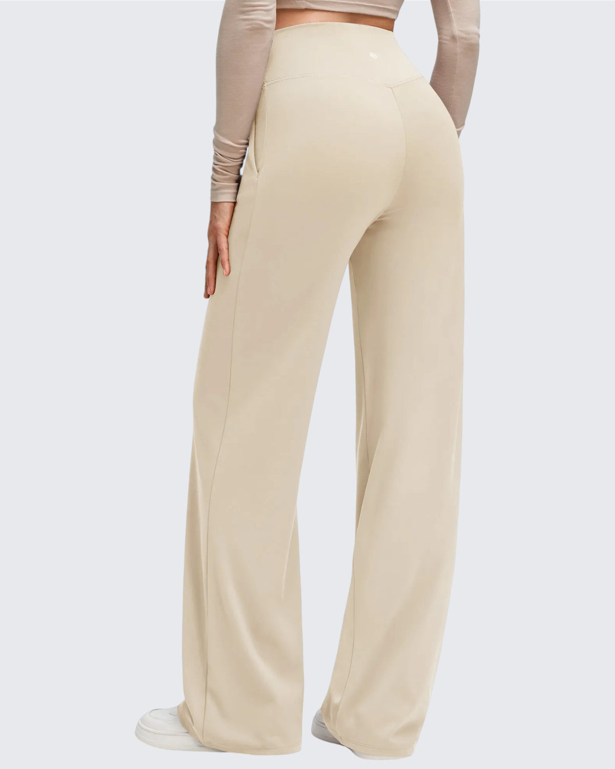 G4Free - BareFeel Side Pleated V Waist Wide Leg Yoga Pants -GF25J596AA-S-GF25J597AA-S-GF25J598AA-S-GF25J596AB-M-GF25J597AB-M