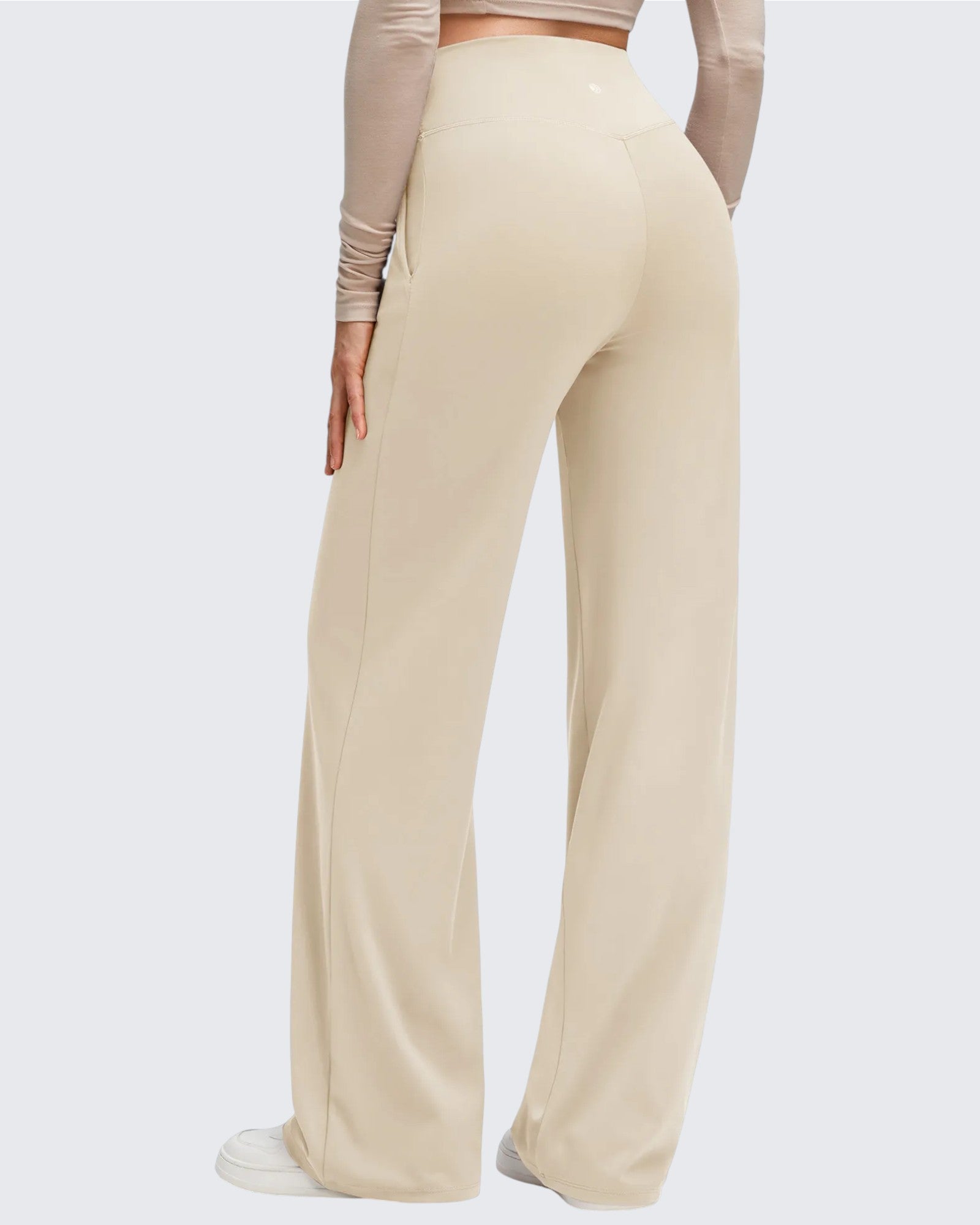 G4Free - BareFeel Side Pleated V Waist Wide Leg Yoga Pants -GF25J596AA-S-GF25J597AA-S-GF25J598AA-S-GF25J596AB-M-GF25J597AB-M