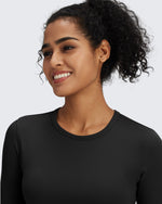 G4Free - BareFeel Slim High Crew Neck Cropped Long Sleeve -GF24B234EA-S-GF24B234EB-M-GF24B234EC-L-GF24B234ED-XL-GF24B234AA-S