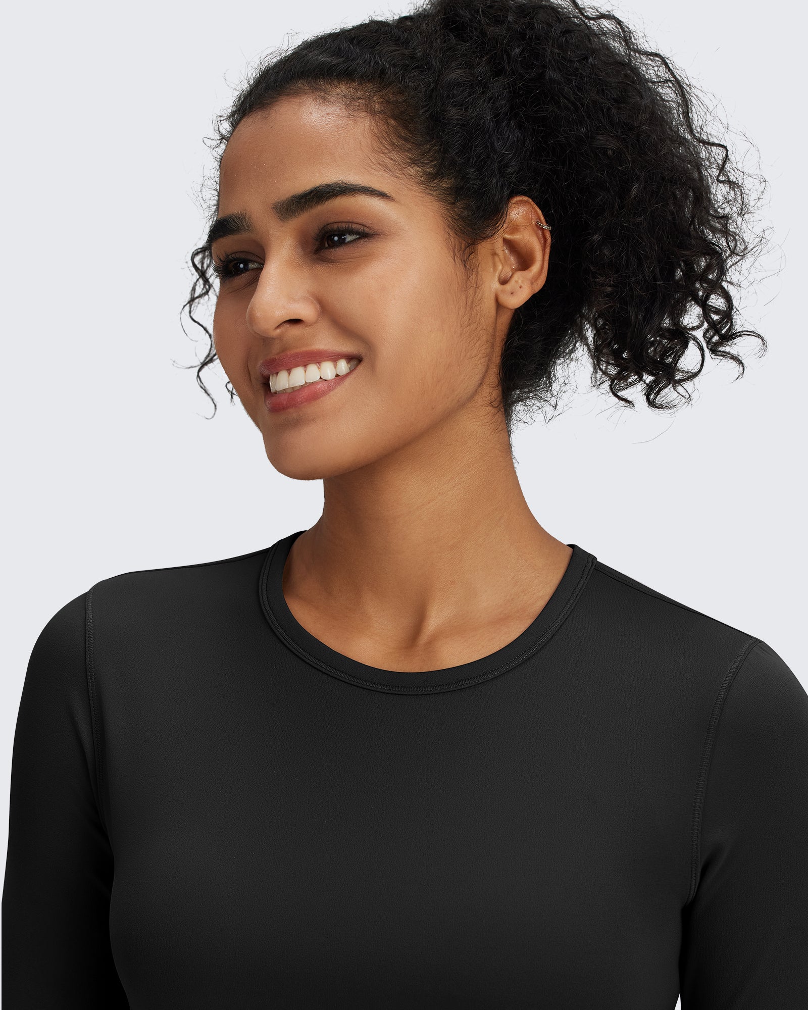 G4Free - BareFeel Slim High Crew Neck Cropped Long Sleeve -GF24B234EA-S-GF24B234EB-M-GF24B234EC-L-GF24B234ED-XL-GF24B234AA-S