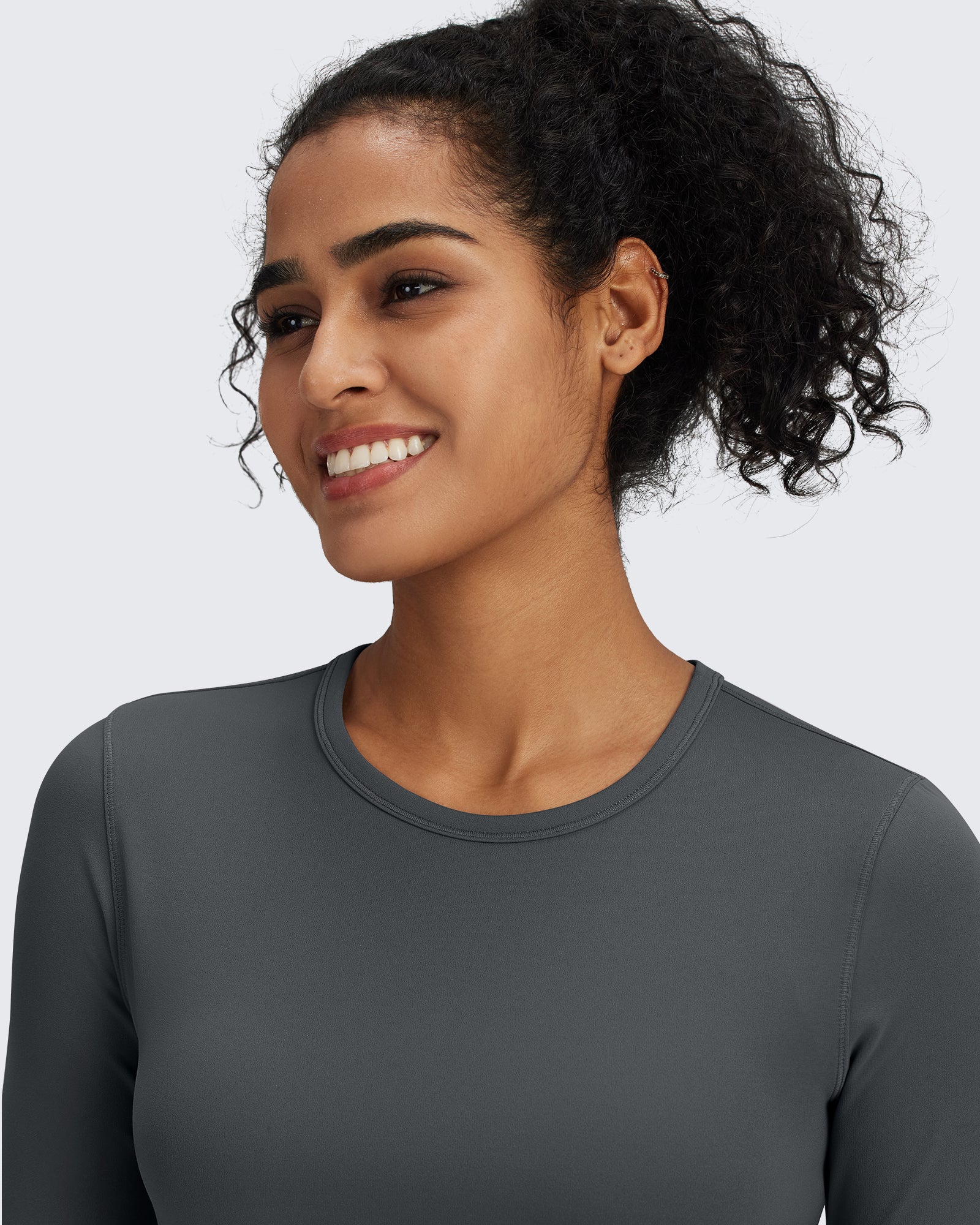 G4Free - BareFeel Slim High Crew Neck Cropped Long Sleeve -GF24B234EA-S-GF24B234EB-M-GF24B234EC-L-GF24B234ED-XL-GF24B234AA-S