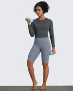 G4Free - BareFeel Slim High Crew Neck Cropped Long Sleeve -GF24B234EA-S-GF24B234EB-M-GF24B234EC-L-GF24B234ED-XL-GF24B234AA-S