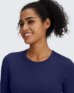 G4Free - BareFeel Slim High Crew Neck Cropped Long Sleeve -GF24B234EA-S-GF24B234EB-M-GF24B234EC-L-GF24B234ED-XL-GF24B234AA-S