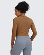 G4Free - BareFeel Slim High Crew Neck Cropped Long Sleeve -GF24B234EA-S-GF24B234EB-M-GF24B234EC-L-GF24B234ED-XL-GF24B234AA-S