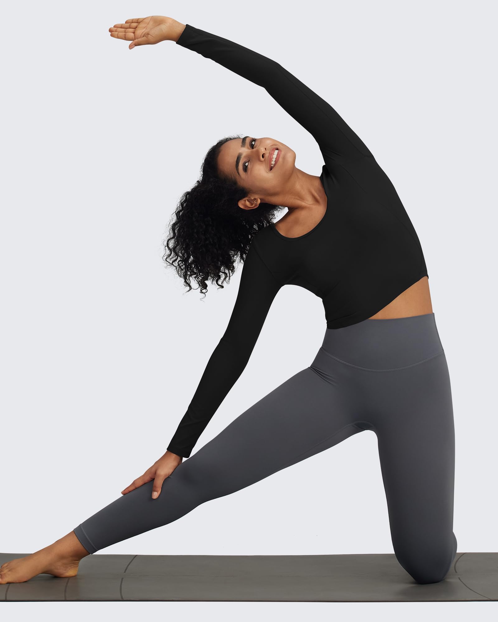 G4Free - BareFeel Slim Scoop Neck Open Back Long Sleeve -GF24B233AA-S-GF24B233AB-M-GF24B233AC-L-GF24B233AD-XL-GF24B233AF-XS