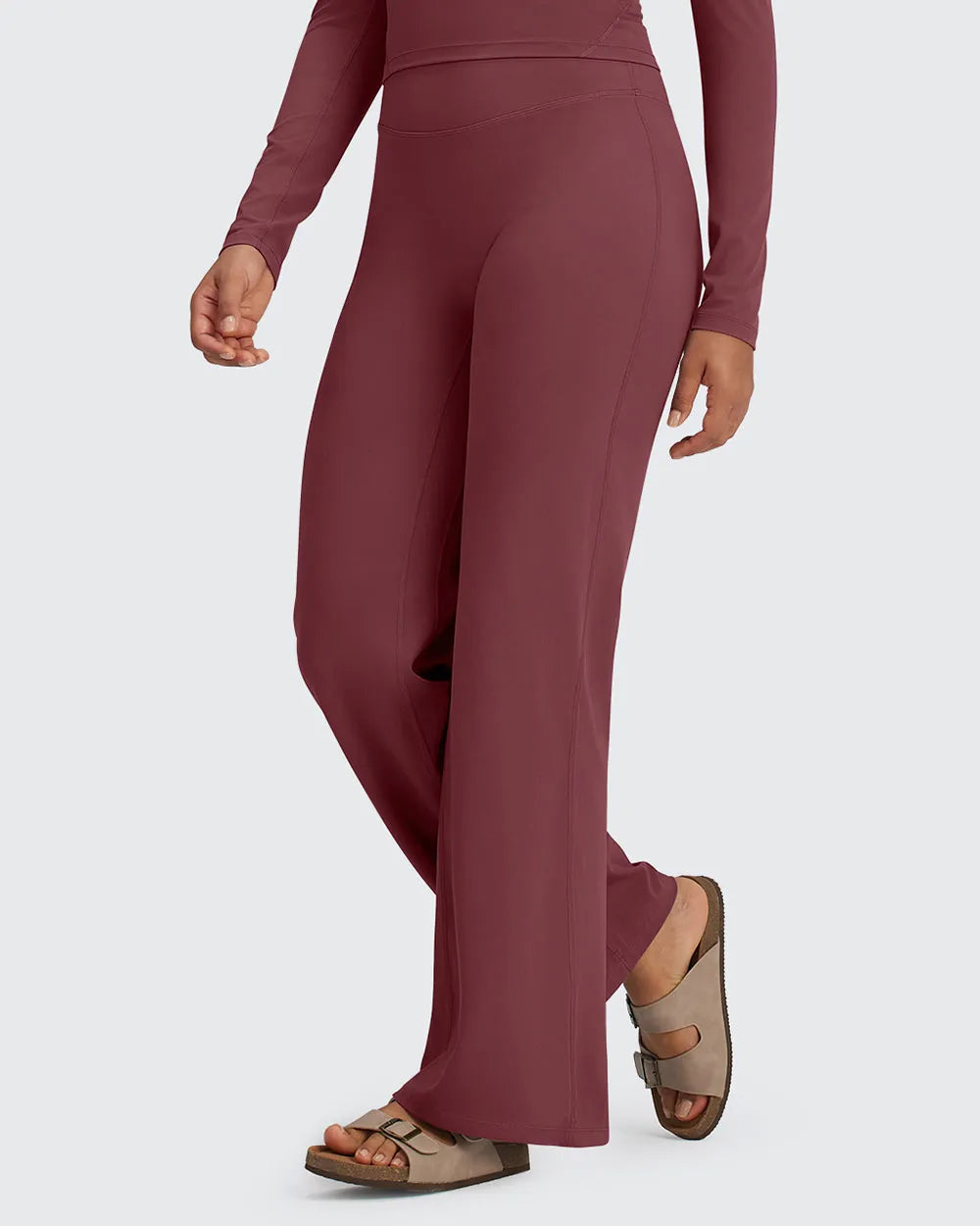 G4Free - BareFeel Wide Leg High-Waisted Pants Petite -GF24J247FA-S