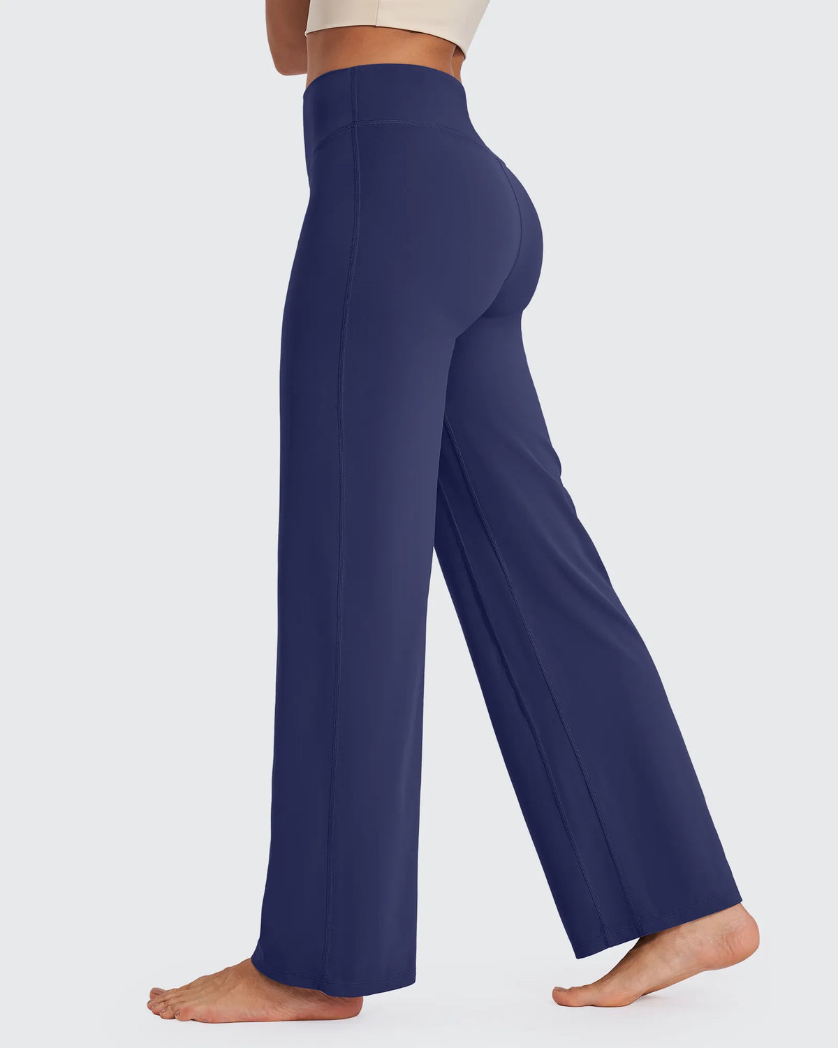 G4Free - BareFeel Wide Leg High-Waisted Pants Petite -GF24J247FA-S-GF24J247FB-M-GF24J247FC-L-GF24J247FD-XL-GF24J247FE-XXL