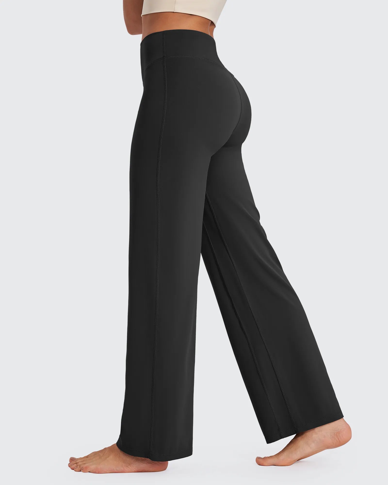 G4Free - BareFeel Wide Leg High-Waisted Pants Petite -GF24J247FA-S