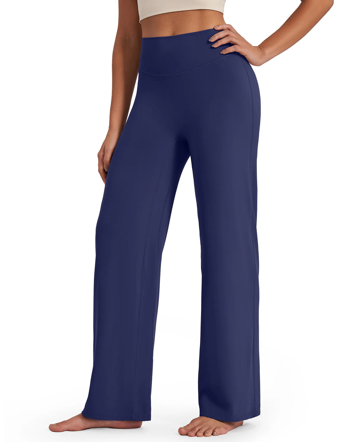 G4Free - BareFeel Wide Leg High-Waisted Pants Petite -GF24J247FA-S