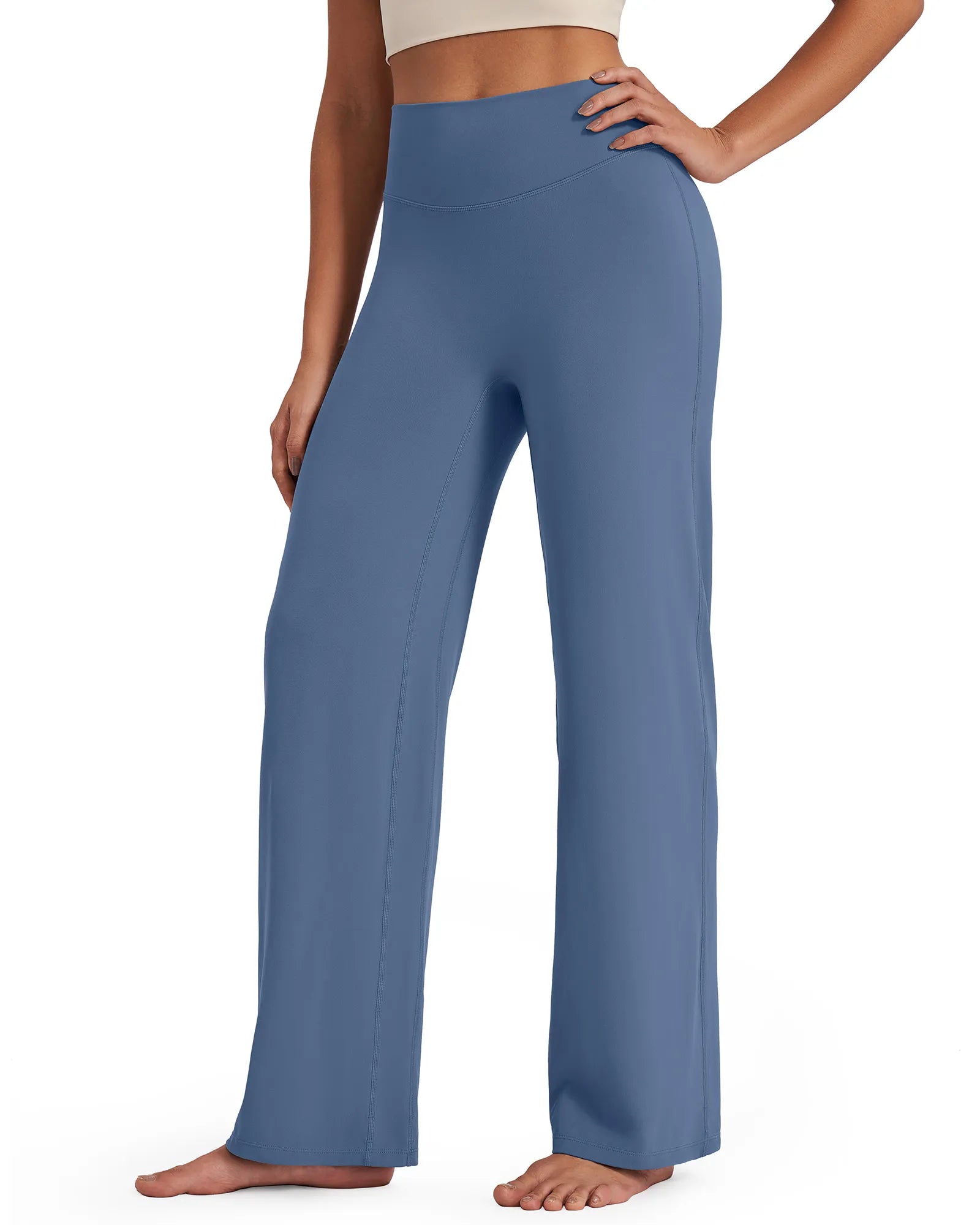 G4Free - BareFeel Wide Leg High-Waisted Pants Petite -GF24J247FA-S