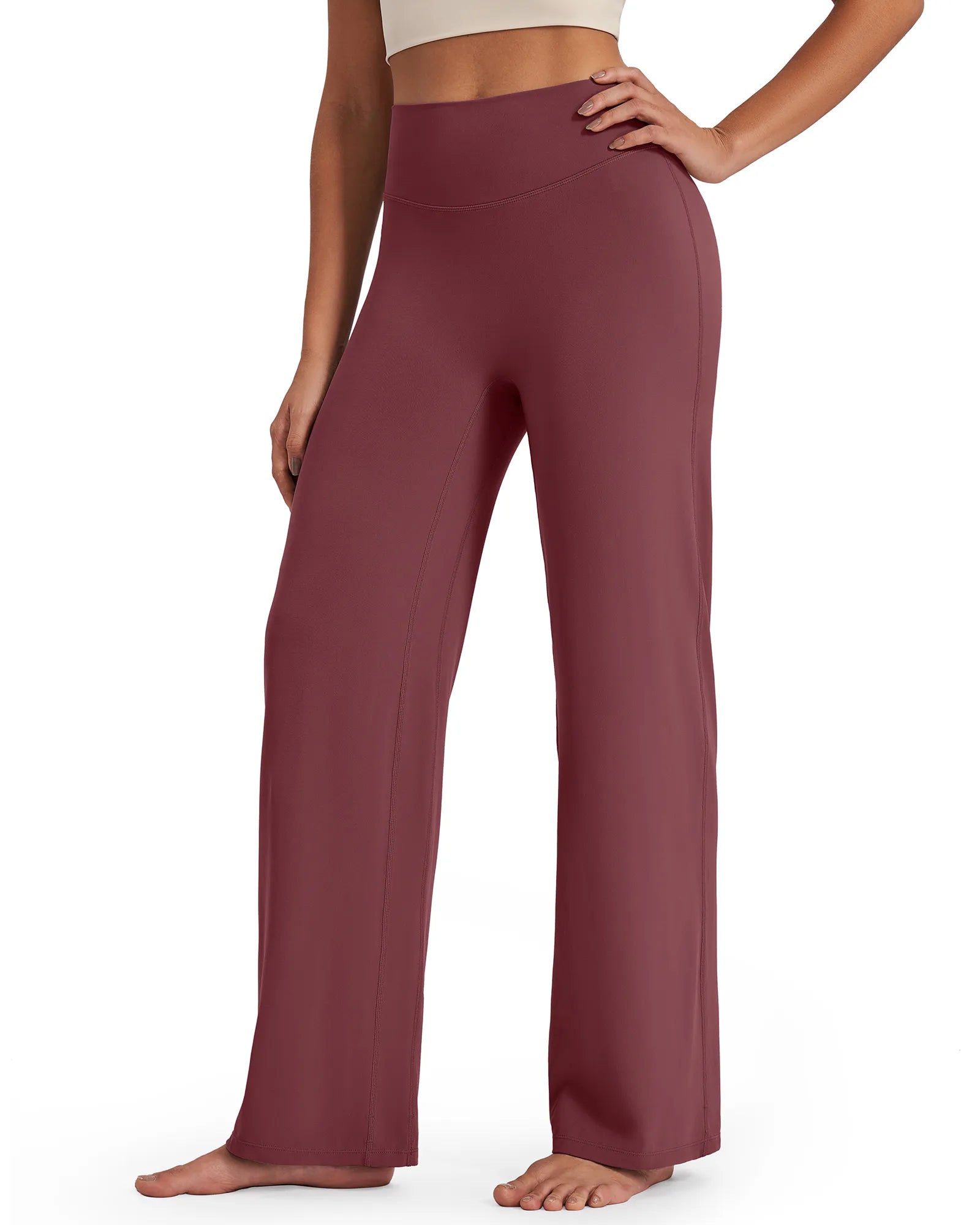 G4Free - BareFeel Wide Leg High-Waisted Pants Petite -GF24J247FA-S