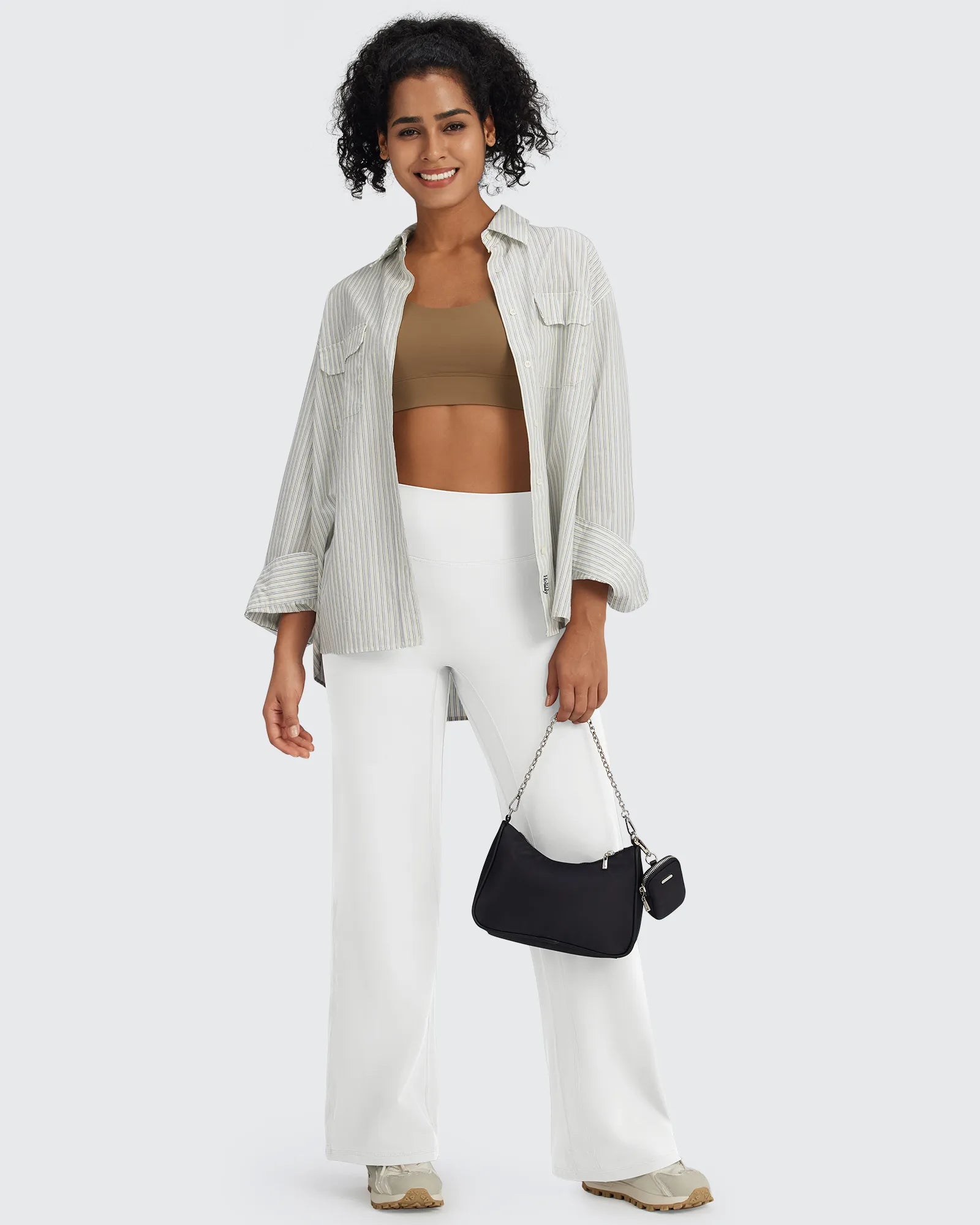 G4Free - BareFeel Wide Leg High-Waisted Pants Tall -GF24J249GA-S