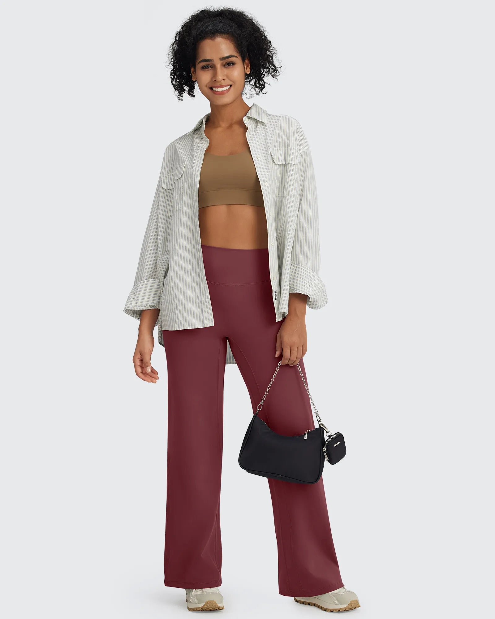 G4Free - BareFeel Wide Leg High-Waisted Pants Tall -GF24J249GA-S