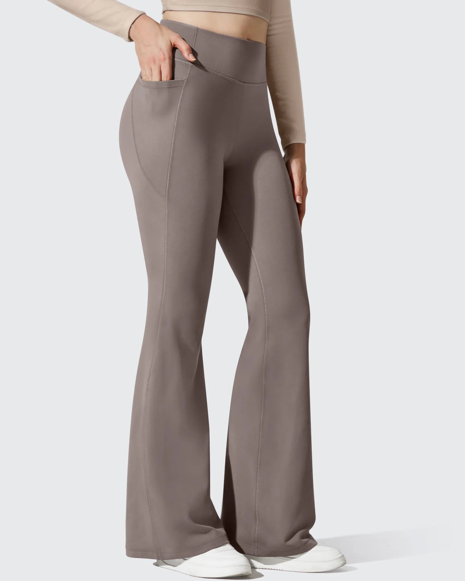 G4Free - Barefeel Fleece Lined High Waist Flare Yoga Leggings -GF25A703AA-S-GF25A704AA-S-GF25A705AA-S-GF25A703AB-M-GF25A704AB-M