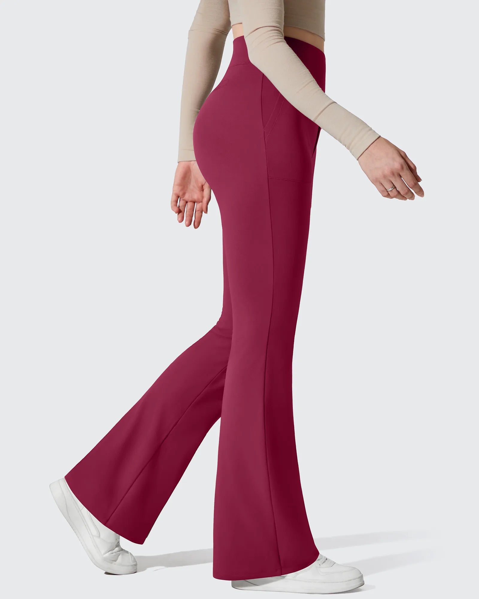 G4Free - Barefeel Fleece Lined Pockets Flare Yoga Pants -GF25A631EA-S-GF25A632DA-S-GF25A633EA-S-GF25A631EB-M-GF25A632DB-M