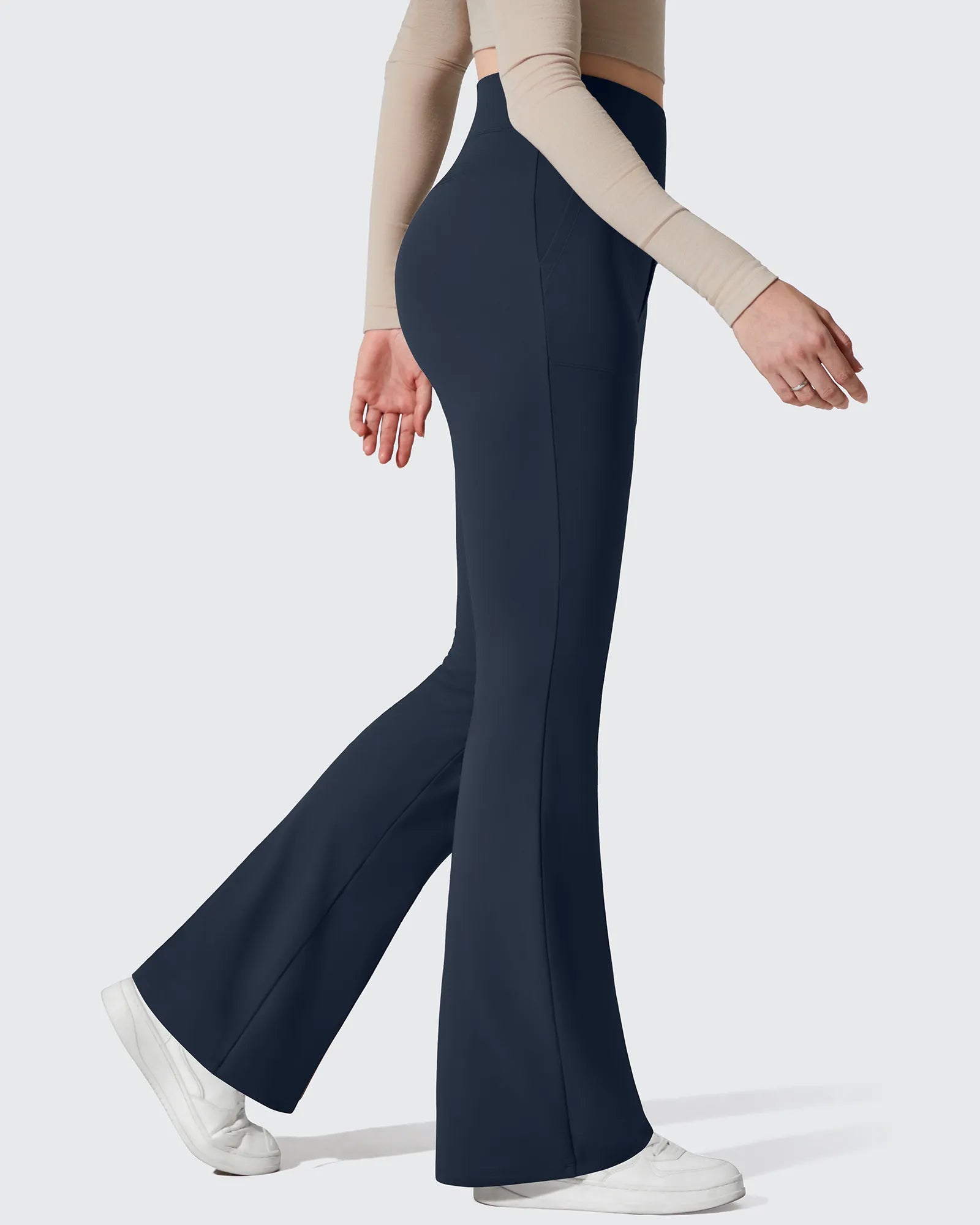 G4Free - Barefeel Fleece Lined Pockets Flare Yoga Pants -GF25A631EA-S-GF25A632DA-S-GF25A633EA-S-GF25A631EB-M-GF25A632DB-M