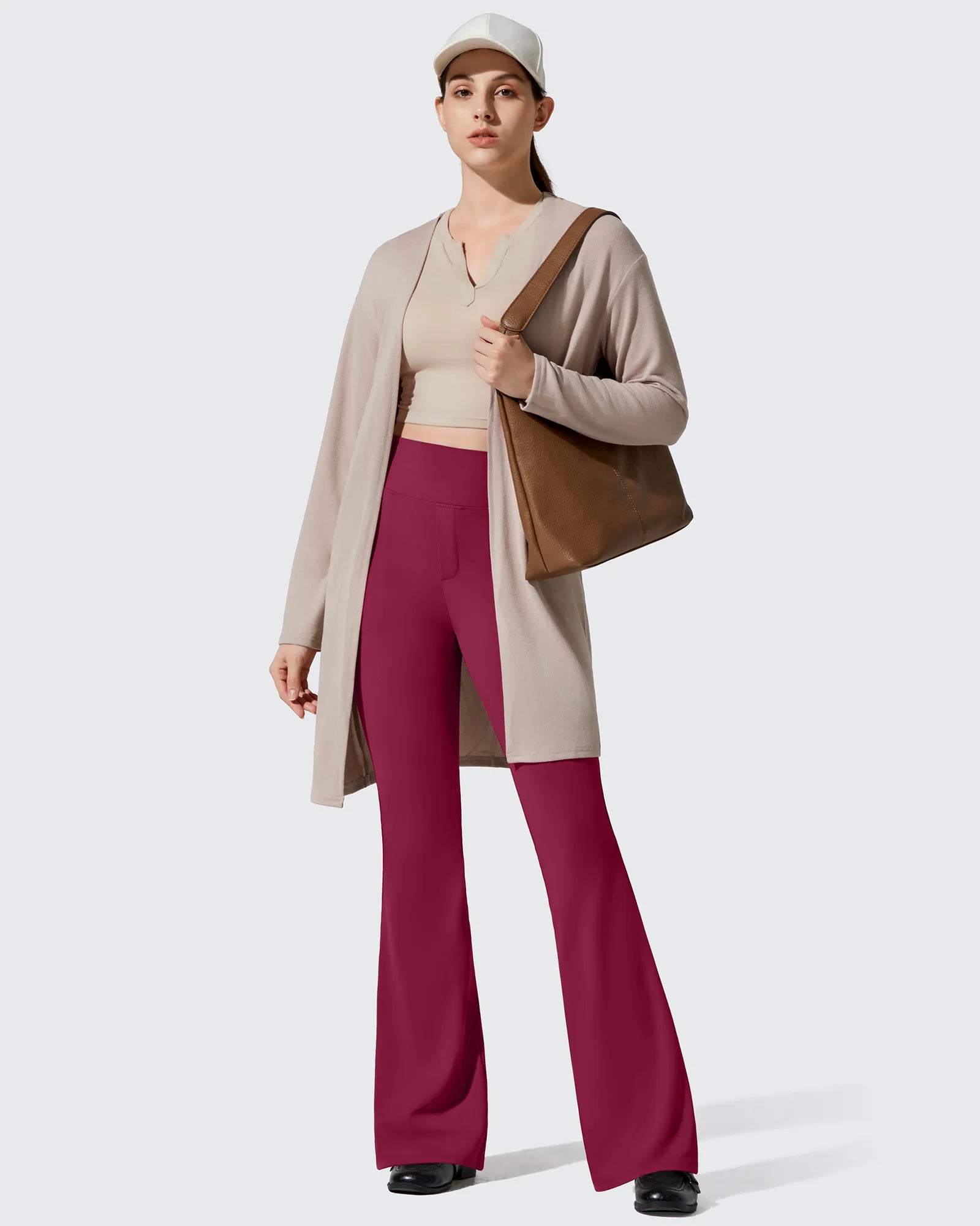 G4Free - Barefeel Fleece Lined Pockets Flare Yoga Pants -GF25A631EA-S-GF25A632DA-S-GF25A633EA-S-GF25A631EB-M-GF25A632DB-M