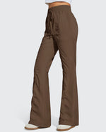 G4Free - Breezeline Flare Pockets High Waist Drawstring Leggings -GF25A666AA-S