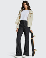 G4Free - Breezeline Flare Pockets High Waist Drawstring Leggings -GF25A666AA-S-GF25A667AA-S-GF25A668AA-S-GF25A666AB-M-GF25A667AB-M