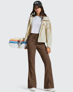 G4Free - Breezeline Flare Pockets High Waist Drawstring Leggings -GF25A666AA-S-GF25A667AA-S-GF25A668AA-S-GF25A666AB-M-GF25A667AB-M