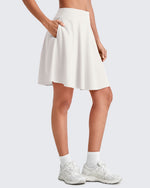 G4Free - Built-in Shorts Knee Length Tennis Skirts 20" -GF25H432AA-S-GF25H432AB-M-GF25H432AC-L-GF25H432AD-XL-GF25H432AE-XXL